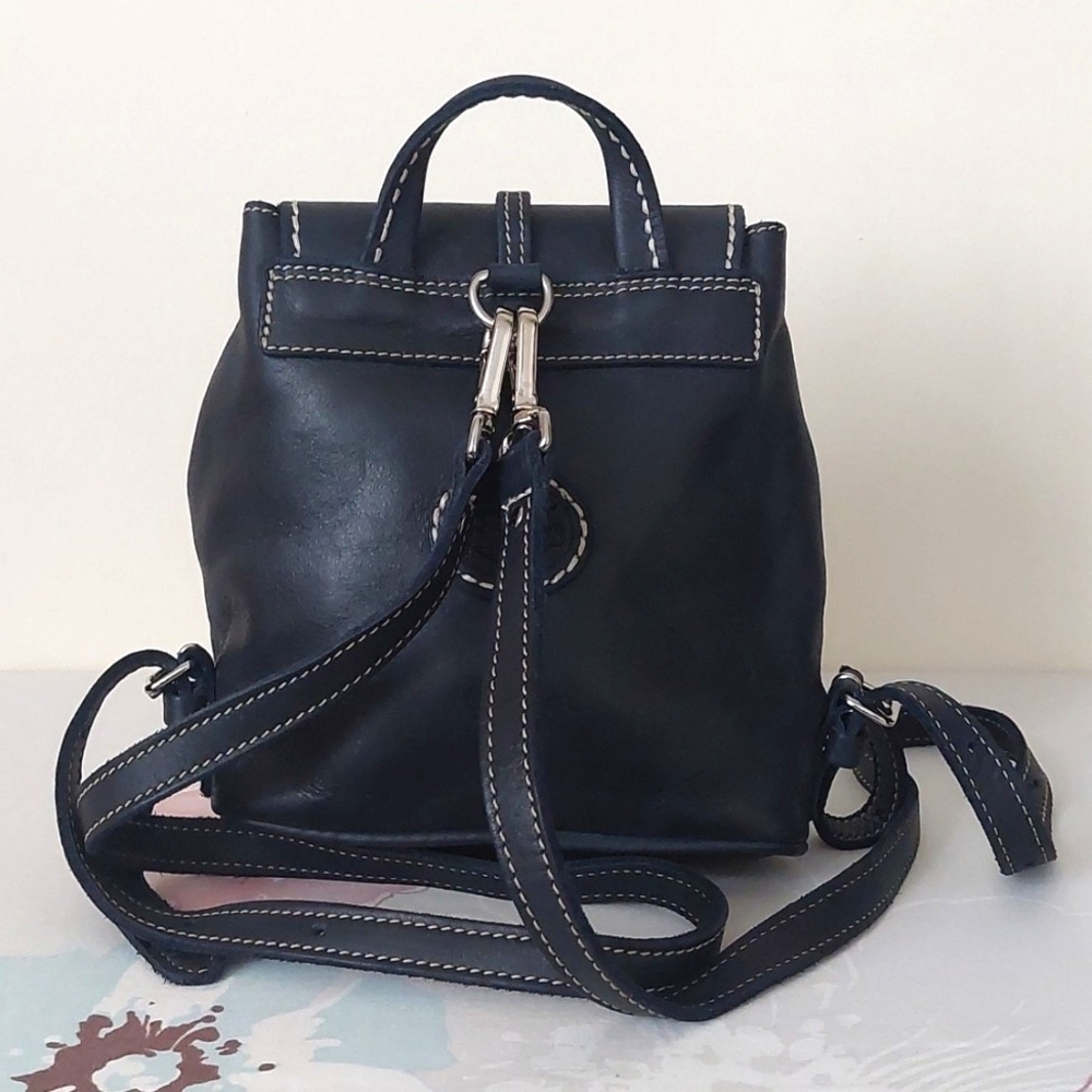 Vintage roots mini deep navy blue backpack - Picture 3 of 14
